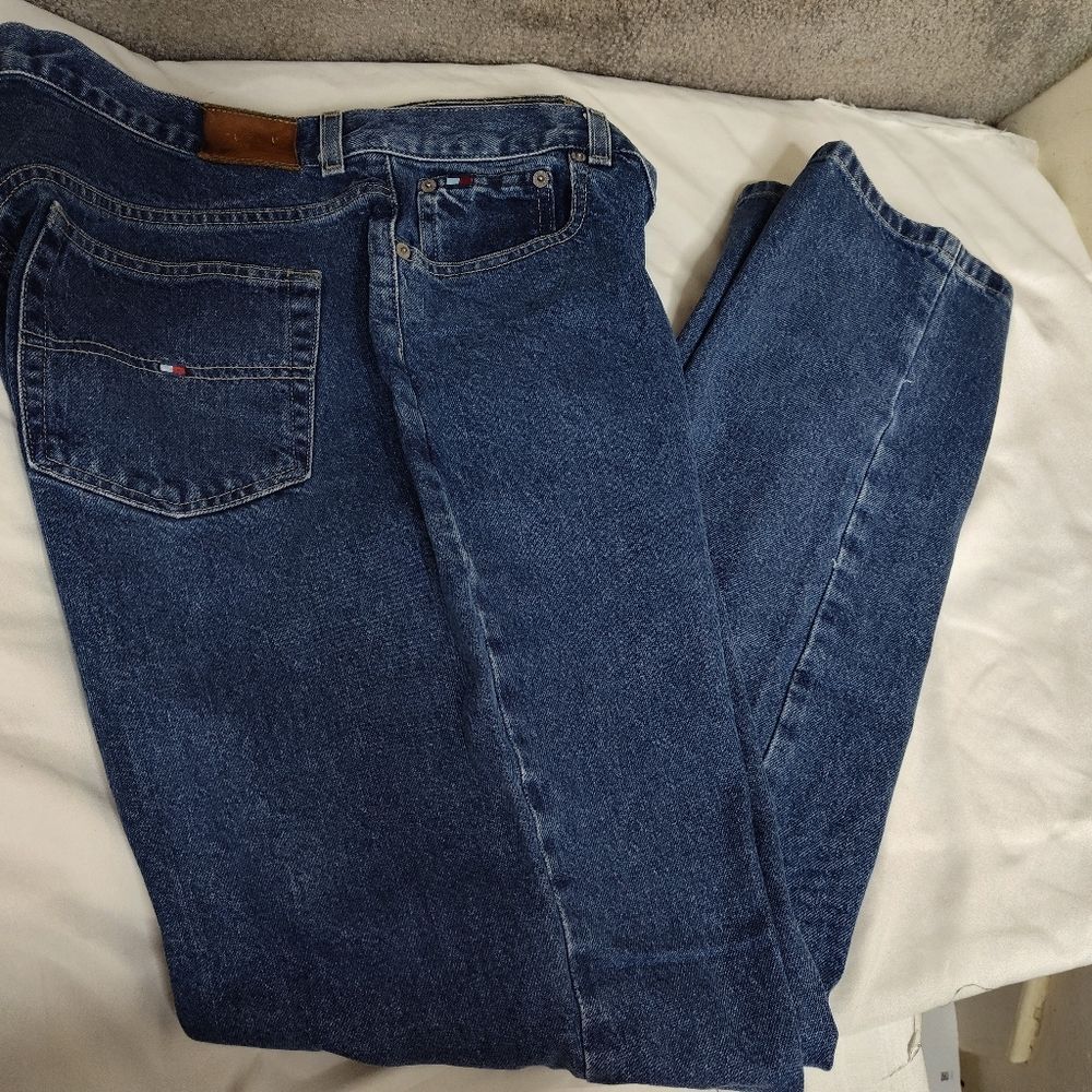 Tommy Hilfiger Women Medium Wash Denim Blue Jeans size 14 /  Inseam L